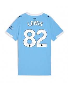 Manchester City Rico Lewis #82 Replika Hemmakläder Dam 2025-26 Kortärmad